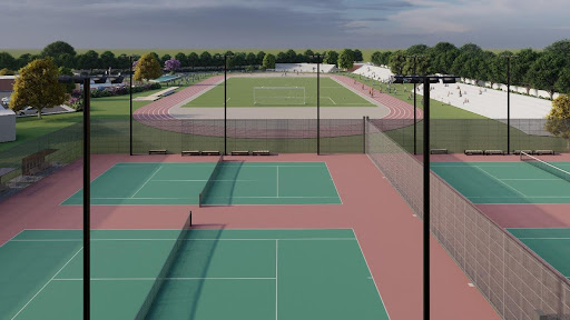 View of the tennis courts